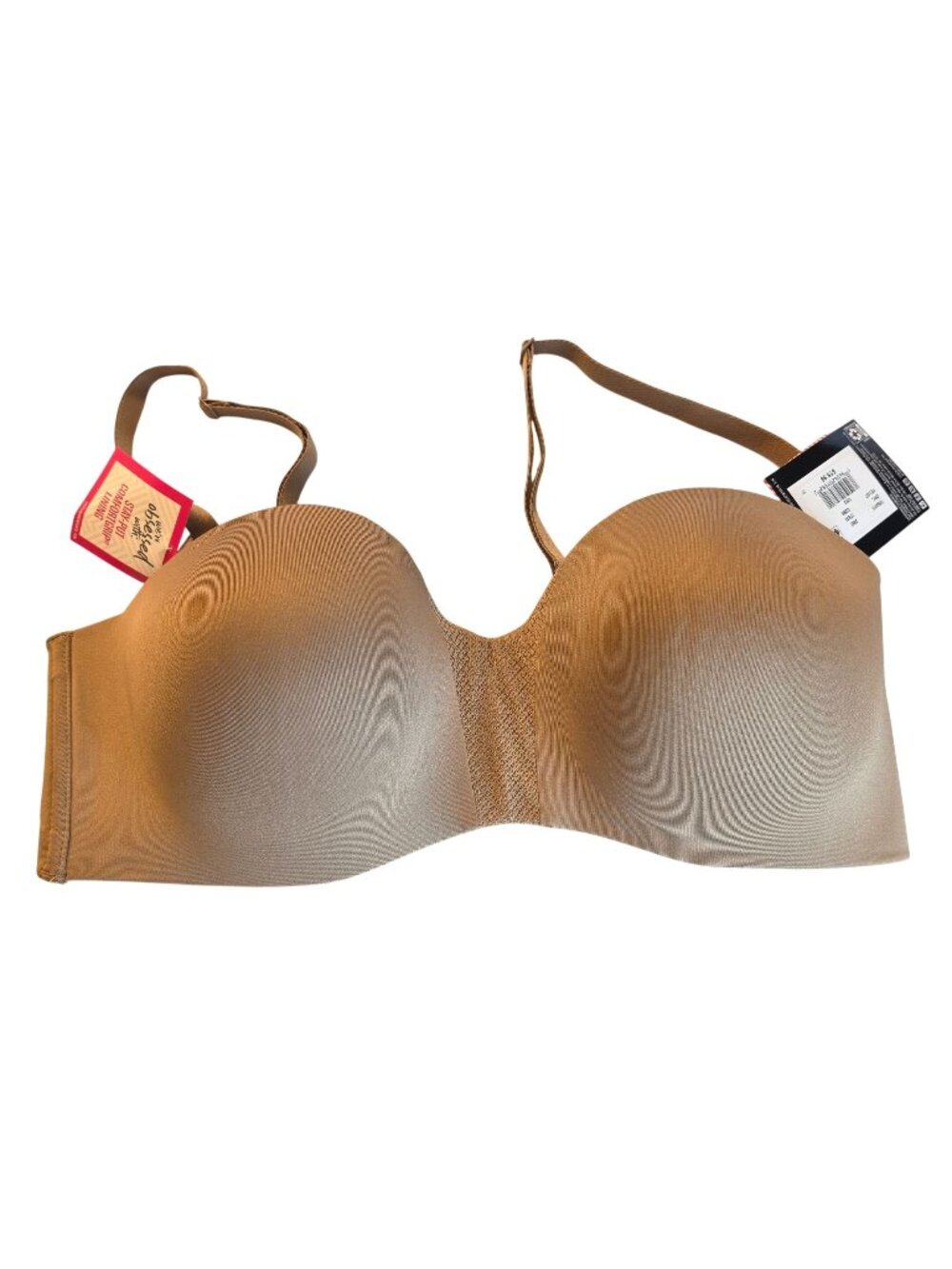Maidenform Strapless Wireless Bra 38B Nude Convertible Full Coverage NWT